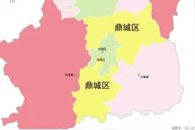 有趣的湖南常德市鼎城区：地图由两大块组成图片