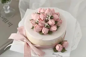 最近很流行的“鲜花”蛋糕，送给妈妈当母亲节礼物再合适不过啦图片