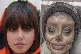 19岁伊朗女孩似僵尸版安吉丽娜·朱莉成网红，被判10年监禁图片