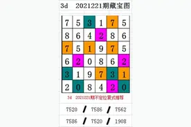 2021221期福彩3D藏宝图推荐图片