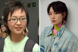 周笔畅真敢穿，粉西装配蓝色长裤时尚抢眼，曾经的假小子变女王了图片