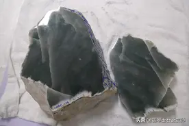 正场木那不平凡的翡翠原石。看皮识肉，赌石是怎么涨的？图片