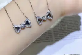珠宝欣赏---蝴蝶结钻石项链图片