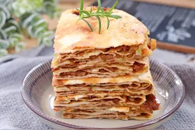 「千层猪肉饼」的做法+配方，饼皮酥脆，猪肉咸香，巨香巨好吃图片