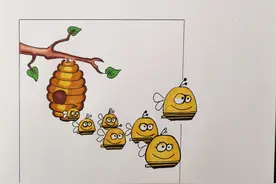 一分钟教你画小蜜蜂图片