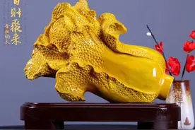 作品名《百财聚来》朋友们觉得这颗白菜怎么样图片