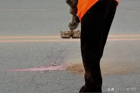 调兵山流浪狗遭机动车碾压死亡，好心环卫工人挖坑掩埋图片