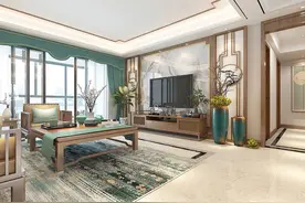 147平米中式风格，餐厅酒柜的设计，超级实用又好看，太赞了图片
