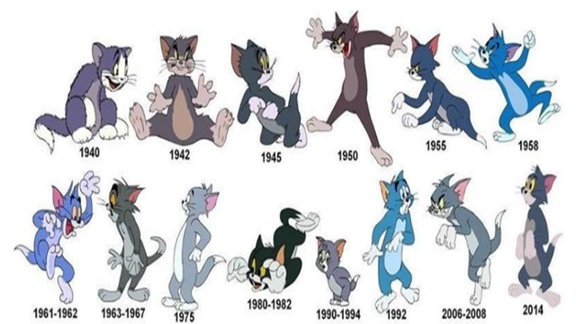 猫和老鼠：汤姆80年间的形象演变史，足足换了14种形象