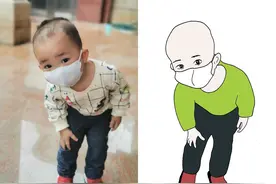 一组可爱的萌娃简笔画，网友：又想骗我生儿子图片