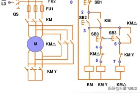 星三角降压启动电路图原理图片