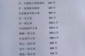 平顶山市一中、市一高、市实验高中等高中今年录取分数线公布图片