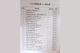 快讯！2020河南企业100强公布，看看哪家企业实力最强图片