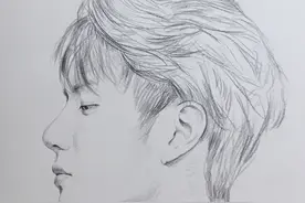 分享几张我画的简单王一博素描图片