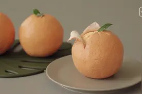 秋日限定｜免烤柑橘芝士蛋糕，造型逼真口感绵软酸甜，3步学会图片