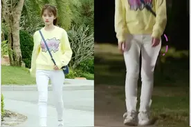 鞠婧祎被白裤子暴露假胯宽和差比例？同款亏，baby吃过好几次图片