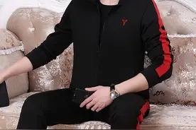 春秋中老年男士休闲运动套装三件套图片