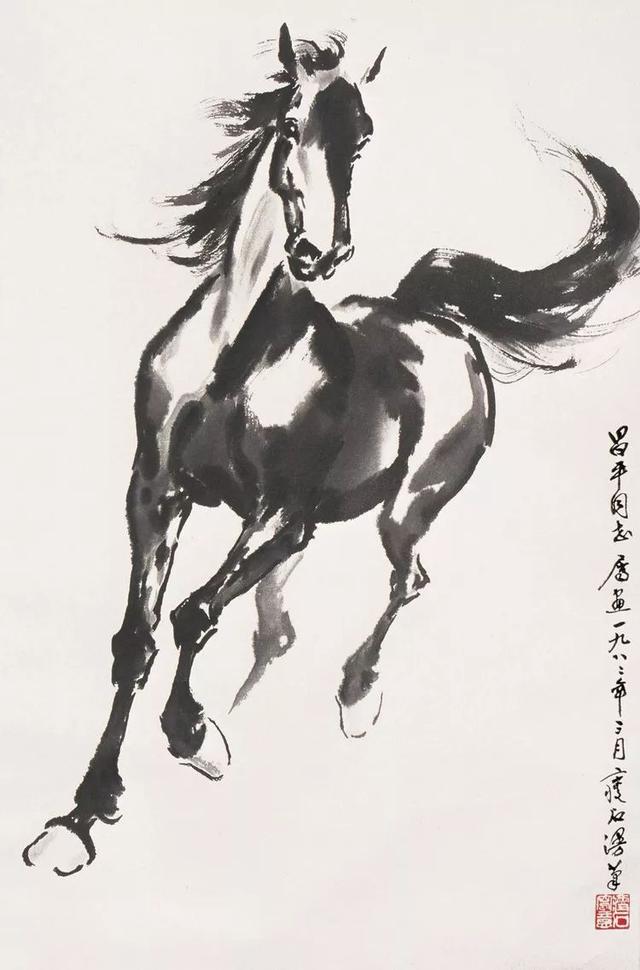 对于画马咋们我们都对比理解的是徐悲鸿的马,今日咋