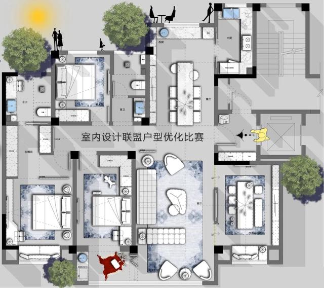 一个户型，两百个设计师，几百个方案，业主：真是太难选了
