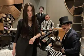 周杰伦全家扮万圣节魔女家族，女儿正脸曝光，鼻子高挺像妈妈图片