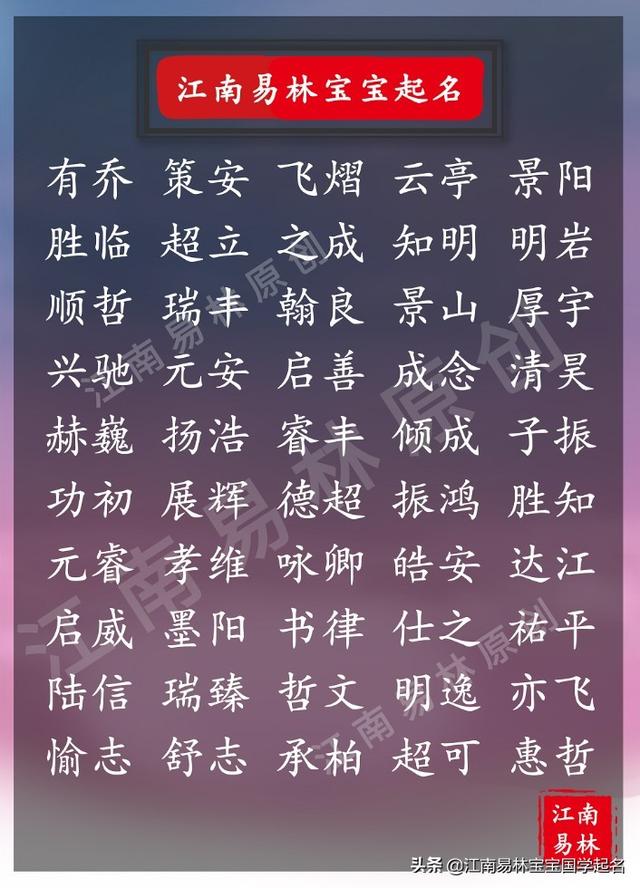 唐诗宋词取名男孩:200个具有男子气概的名字,点缀精彩人生