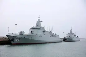 南昌舰拉萨舰港内同框，别大惊小怪，北海舰队已超越英国皇家海军图片