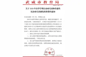 @武威家长 幼儿园将按幼儿实际在园天数减免保教费！图片