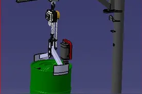 potence起重转臂结构3D图纸 STP IGS格式图片