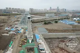 长春轻轨四号线延长线复工进行时图片
