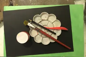 幼教之创意美术课程：平面构成（分割）-拓印画——狮子的房间图片