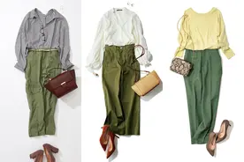 军绿色裤子被低估了，会穿才知它是“王者”级别，造型美得不一样图片