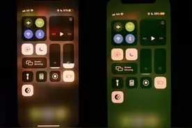 iPhone出现灵异事件，解锁后屏幕发出绿光图片