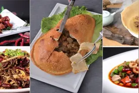 鸡丝爽口荞面，面包烤羊腿，椒香口口脆，火红牛肉...融合多变宴席菜10例图片