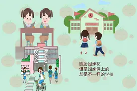 双胞胎姐妹，一个上昂贵的私立学校一个上公立，几年后差别有点大图片