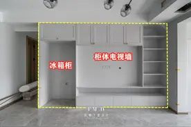冰箱放厨房还是餐厅？聪明人都懂，放客厅与电视墙组合，功能翻倍图片