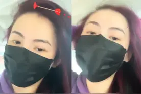 张柏芝为哄儿子开心染紫发，素颜戴口罩挡不住美貌，看不出已40岁图片