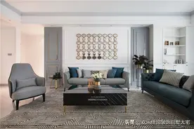 200平美式轻奢婚房，前卫而精致，满满的小资情调图片