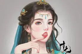 插画师笔下的同人插画，画风宛如微风吹起少女发梢般，真的好仙图片