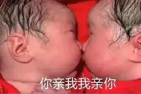 龙凤胎出生20分钟，妹妹就夺走哥哥“初吻”，网友：画面太暖心图片