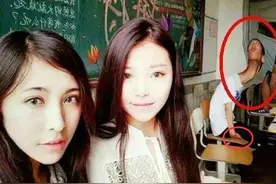 姑娘，以后拍照的时候要考虑他人，要让后面的男同学看到了多尴尬图片