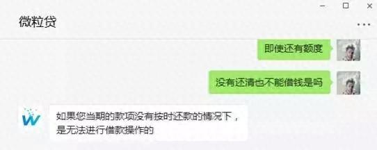 微粒贷大额逾期截图，有微粒贷的图标,但借不了钱,怎么回事 配图05