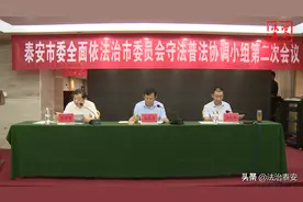 泰安市委全面依法治市委员会守法普法协调小组第二次会议召开图片