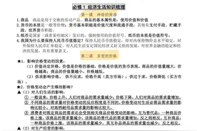 满满的干货！高中政治「必修一」所学考点整理，高一的同学快进来图片