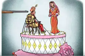 在印度，每天都有男人被枪指着，和陌生女人结婚图片