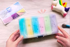 无胶水、无硼砂制作彩虹棉花泥，手感像超柔软的奶油，简单DIY