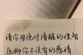 手写文字 | 绝对的理智压制不该有的感情图片
