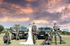 高颜暴击！东风快递战地婚纱照给你兵哥哥专属浪漫图片