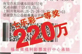 泉州彩民“压哨”投注七乐彩 喜中220万元大奖图片
