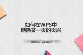 如何在WPS中删除某一页的页眉图片