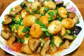 香菇鹌鹑蛋这样做，菇香味美，上桌孩子们都抢着吃。图片